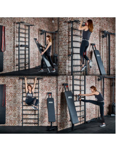 Station home training murale ATX avec barre de traction - banc - espalier 