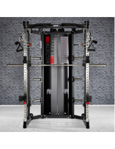 Multigym ATX GMX2000 - Smith machine ultra-fonctionnelle avec double colonne de poids 90 kg 