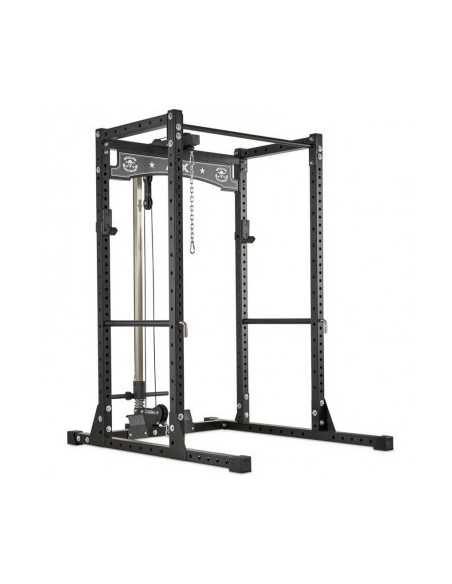 Power rack à squat de 195 cm ATX avec poste à poulie robuste jusqu'à 140 kg - Charge libre 