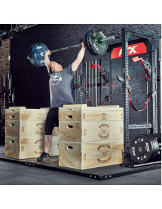 ATX Barbell Club Jerk Blocks pour trainings de Strongman - Capacité de charge 500 kg 