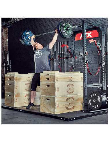 ATX Barbell Club Jerk Blocks pour trainings de Strongman - Capacité de charge 500 kg 