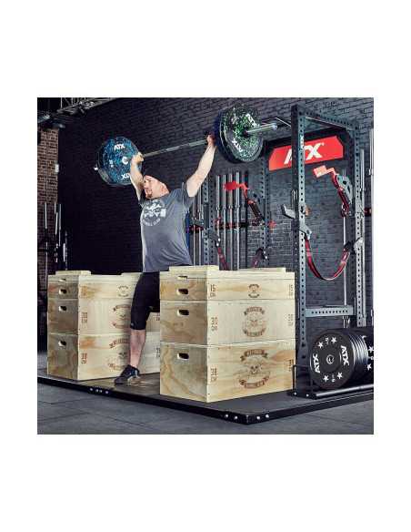 ATX Barbell Club Jerk Blocks pour trainings de Strongman - Capacité de charge 500 kg 