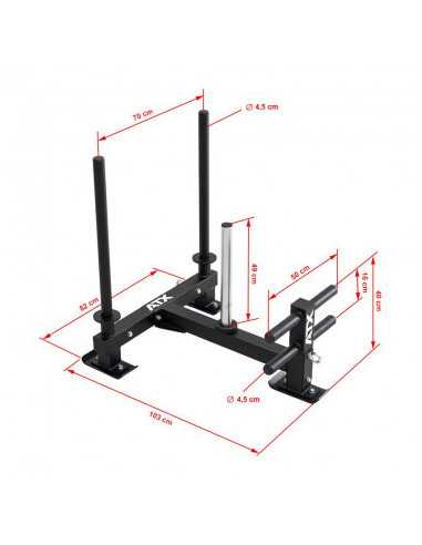 Traineau de force professionnel 450 kg ATX 