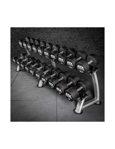 Set d'haltères uréthane ATX qualité professionnelle avec incrémentation de 2,5 en 2,5 