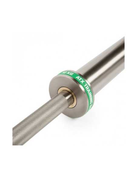 Barre droite olympique avec logo ATX vert 170 cm capacité de charge 400 kg 