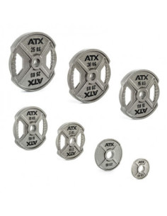 Set de plaques de poids olympiques ATX 3 poignées en 125 kg 