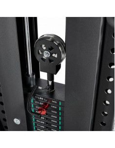 Poulie simple professionnelle réglable ATX avec colonne de poids 90 kg Cable Pull Tower - Réglable sur 37 positions 