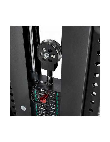 Poulie simple professionnelle réglable ATX avec colonne de poids 90 kg Cable Pull Tower - Réglable sur 37 positions 