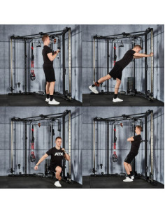 Station poulie vis à vis CORNER ATX avec colonne de poids 100 kg 