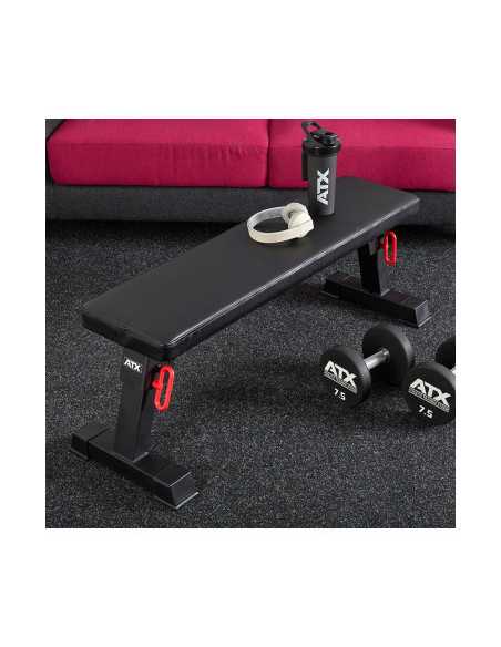 Banc plat de musculation pliable ultra compact pour entraînement complet à domicile - Gamme ATX 
