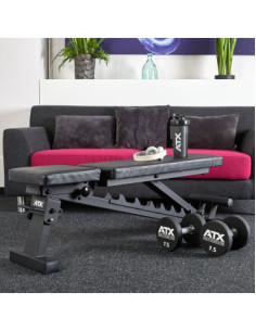 Banc de musculation réglable et pliable pour entraînement à la maison ou en appartement - Gamme ATX 