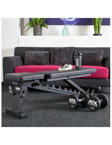 Banc de musculation réglable et pliable pour entraînement à la maison ou en appartement - Gamme ATX 