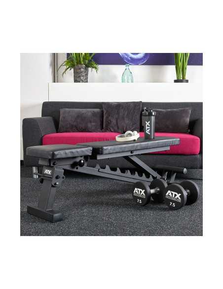 Banc de musculation réglable et pliable pour entraînement à la maison ou en appartement - Gamme ATX 