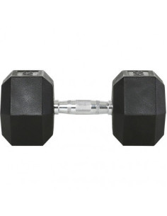 Kit d'haltères complet hexagonaux de 1 kg à 10 kg avec poignées chromées moletées ATX 