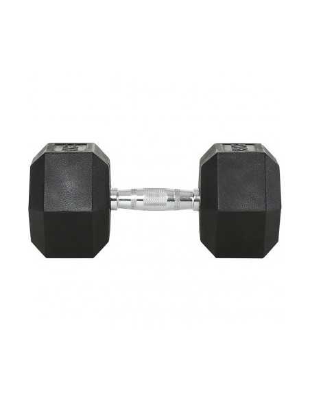 Kit d'haltères complet hexagonaux de 1 kg à 10 kg avec poignées chromées moletées ATX 