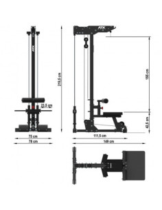 Station de tirage haut et bas de marque ATX avec capacité de charge 180 kg 