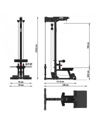 Station de tirage haut et bas de marque ATX avec capacité de charge 180 kg 