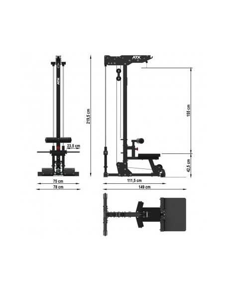 Station de tirage haut et bas de marque ATX avec capacité de charge 180 kg 