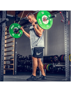 Barre droite olympique de musculation professionnelle ATX de 210 cm avec une capacité de 350 kg 