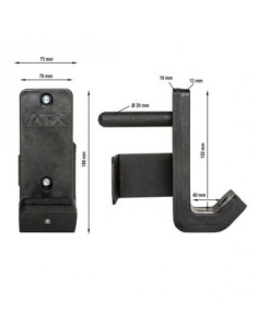 Crochets de sécurité pour racks à squat de musculation ATX série 700 - Prix cassé - OCCASION 