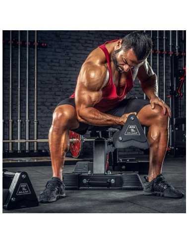 Delta Dumbbell professionnel ATX de 4kg à 28kg - Haltère court avec poignée de 30 mm 