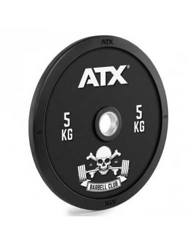 Disques de poids anti-chocs ATX Barbell Club 5 à 25 kg 