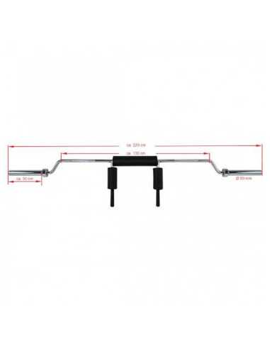 Barre à squat de sécurité professionnelle ATX capacité de charge 250 kg 