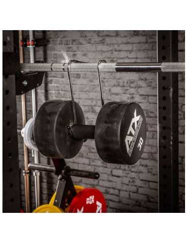 Paire de crochets d'haltères ATX de qualité professionnelle pour entraînements sans assistance 