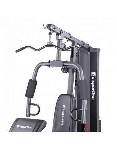 Appareil de musculation home-gym avec presse pectorale et pupitre à biceps - Colonne de poids 67.5 kg 