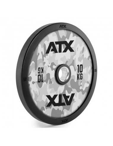 Pack pour exercices de force de marque ATX - Barre 220 cm avec 100 kg de poids et stop disque x2 