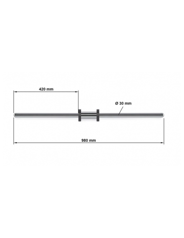 Adaptateur 30 mm disques standards pour presse à cuisse et hack squat ATX 