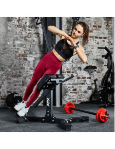 Banc hyperextension ATX 45° pour entraînement du dos capacité de charge +250 kg 