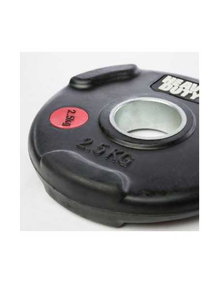 Plaques de poids ATX à 3 poignées 50 mm en fonte gommée 