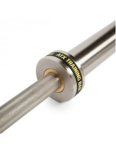 Barre droite olympique 220 cm avec logo ATX jaune capacité de charge 500 kg 