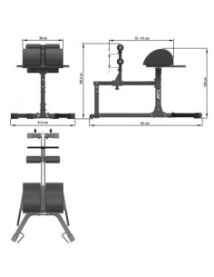 Glute ham Developer - Cross ATX capacité de travail 300 kg 