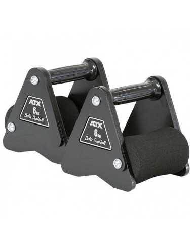 Lot paires d'haltères Delta Dumbbell triangulaire ATX de 4 à 20 kg 