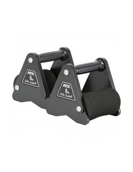 Lot paires d'haltères Delta Dumbbell triangulaire ATX de 4 à 20 kg 