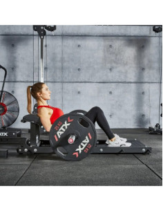 Hip Thruster ATX pour entraînement intense des fessiers avec roues de transport - Capacité de charge 250 kg 