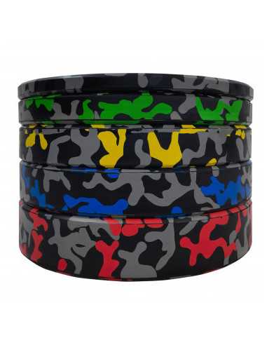 Bumper plate haut de gamme 50 mm ATX avec design camouflage de 5 à 25 kg - Code couleur international 