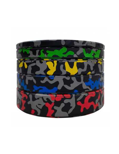 Bumper plate haut de gamme 50 mm ATX avec design camouflage de 5 à 25 kg - Code couleur international 