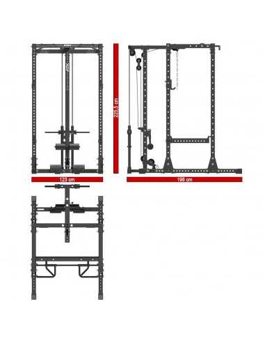 Power rack ATX de musculation avec poulie haute et basse à charge libre capacité de charge 1500 kg série 700 