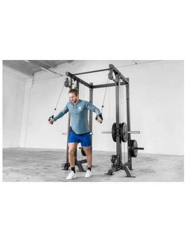 Cage de musculation avec double postes à poulie fixes ou ajustables pour entraînement complet - Mighty Kingsbox 