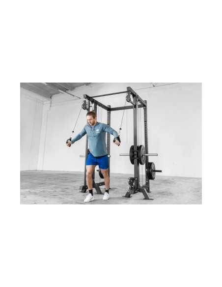 Cage de musculation avec double postes à poulie fixes ou ajustables pour entraînement complet - Mighty Kingsbox 