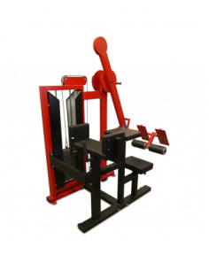 Station professionnelle à charge guidée pour renforcement complet des fessiers - Glute machine avec colonne de poids 80 kg