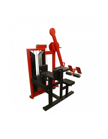 Station professionnelle à charge guidée pour renforcement complet des fessiers - Glute machine avec colonne de poids 80 kg 