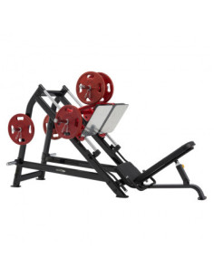 Presse à cuisse de musculation - Leg Press haut de gamme professionnel à charges libres avec supports de rangement
