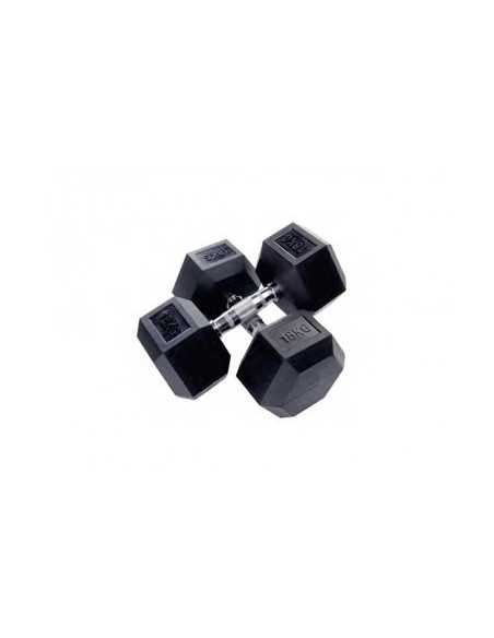 Set d'haltères hexagonaux 20 à 40 kg revêtement caoutchouc-Home-musculation-Pas cher