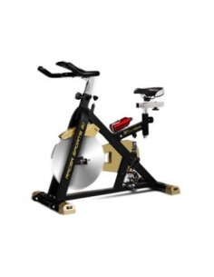Vélo de spinning silencieux pour cardio training avec roue d'inertie de 21 kg - Console multifonction 