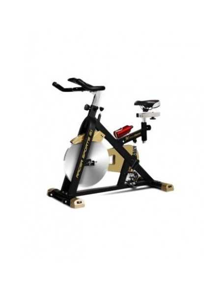 Vélo de spinning silencieux pour cardio training avec roue d'inertie de 21 kg - Console multifonction 