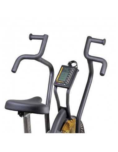 Vélo Air Bike à résistance à air poignées amovibles avec verrous pour position fixe - Roues de transport 